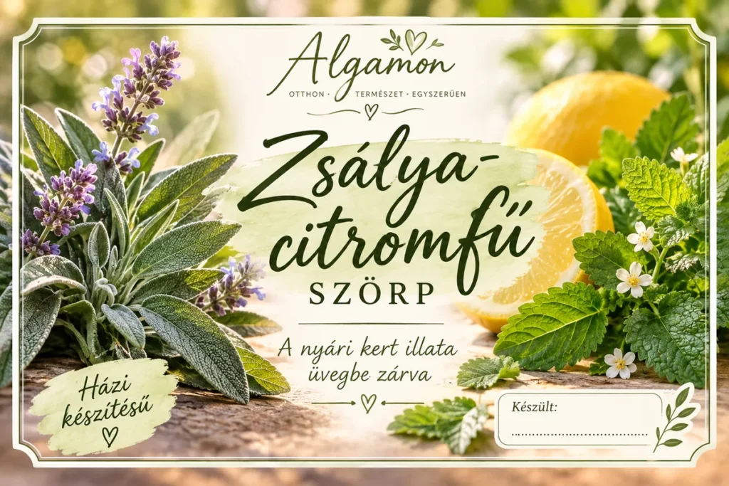 zsálya citromfű szörp